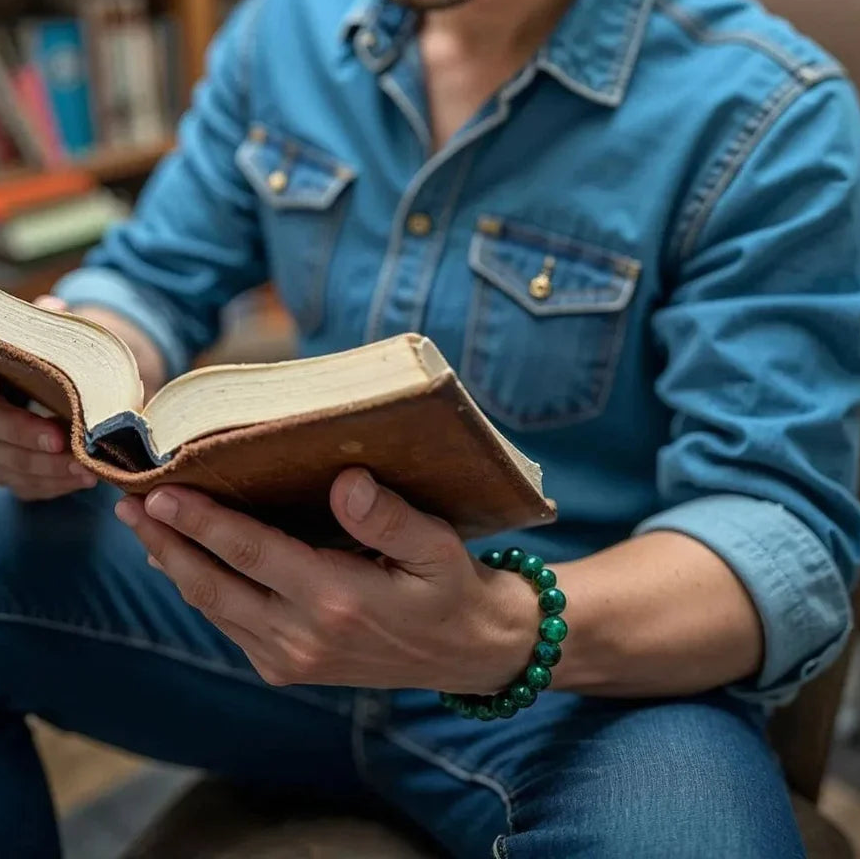 Green Malachite Bracelet - Growth, Optimism, Resilience