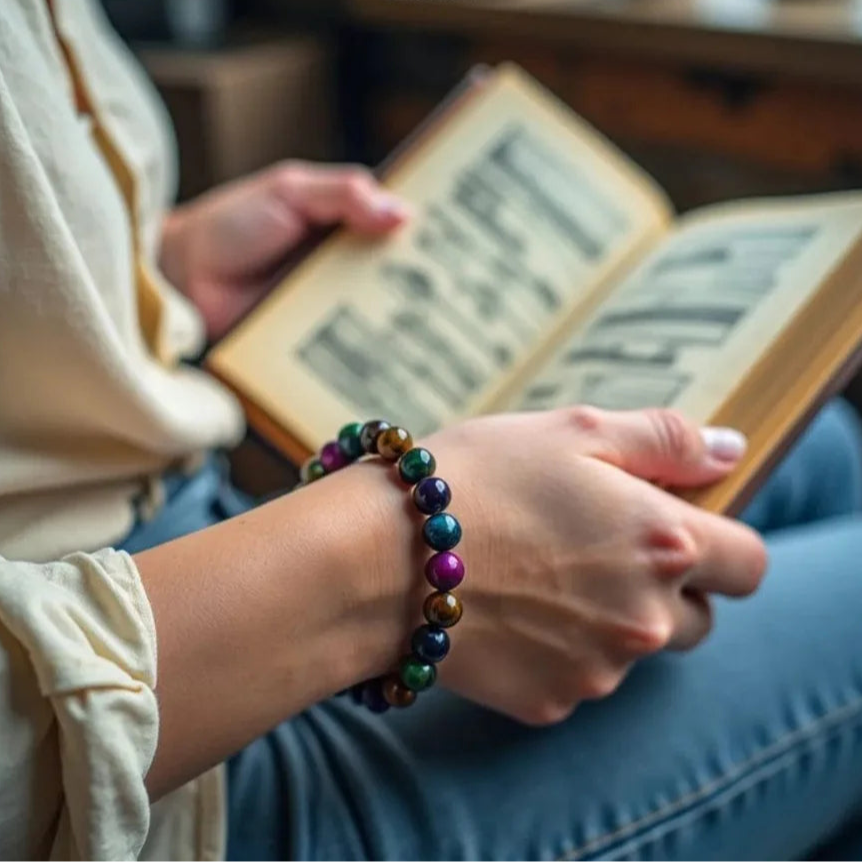 Take Control Of Your Energy - Nebula Multicolor Tiger's Eye Bracelet
