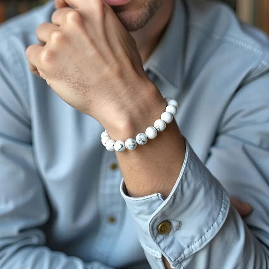 White Turquoise Bracelet - Peace, Tranquility, Mindfulness