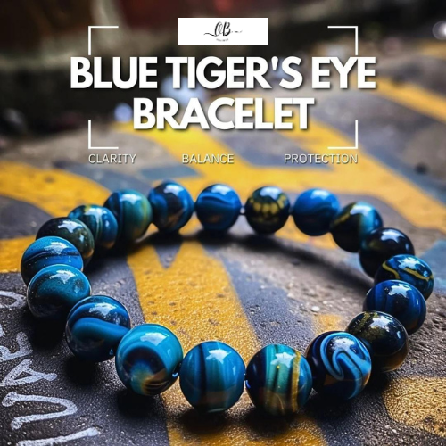 Blue Tiger's Eye Bracelet - Clarity, Balance, Protection