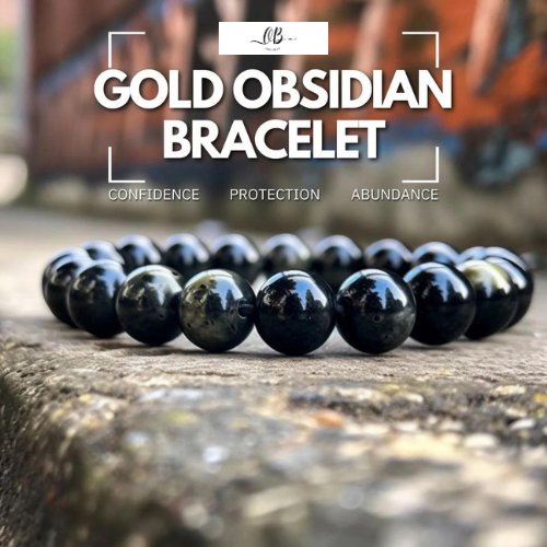 Gold Obsidian Bracelet - Confidence, Protection, Abundance