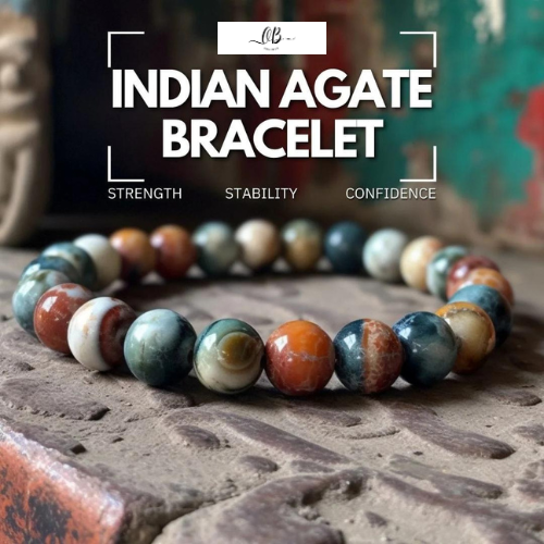 Indian Agate Bracelet - Strength, Stability, Confidence