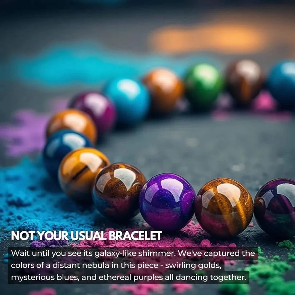 Take Control Of Your Energy - Nebula Multicolor Tiger's Eye Bracelet