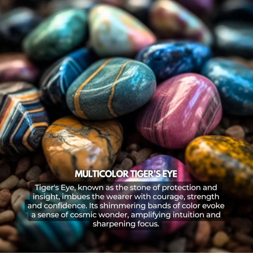 Take Control Of Your Energy - Nebula Multicolor Tiger's Eye Bracelet