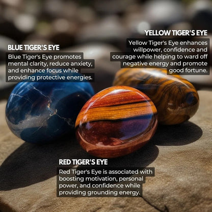 Trinity Tiger's Eye Bracelet - Courage, Confidence, Harmony